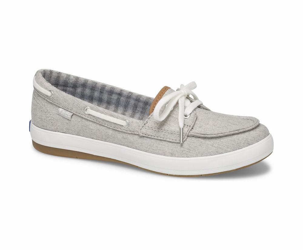 Women's Keds Charter Chambray Slip Ons Grey 1962483AQ - South Africa